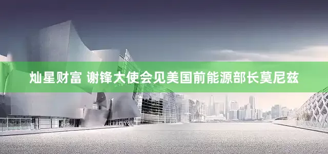 灿星财富 谢锋大使会见美国前能源部长莫尼兹
